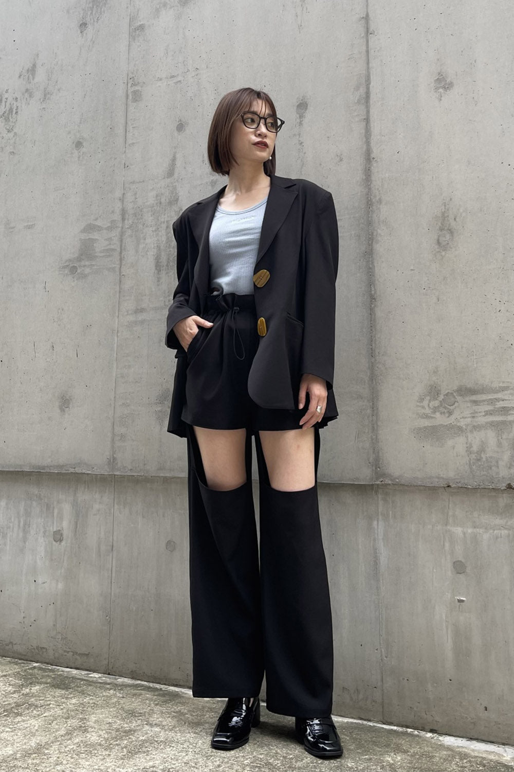 MAISON ELLIE バックプリーツジャケット